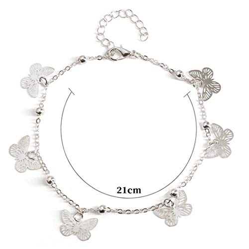 Fascigirl Tobillera Para Mujer Decoración De Mariposa Ajustable Tobillera De Playa Pulsera De Tobillo Joyería De Pie