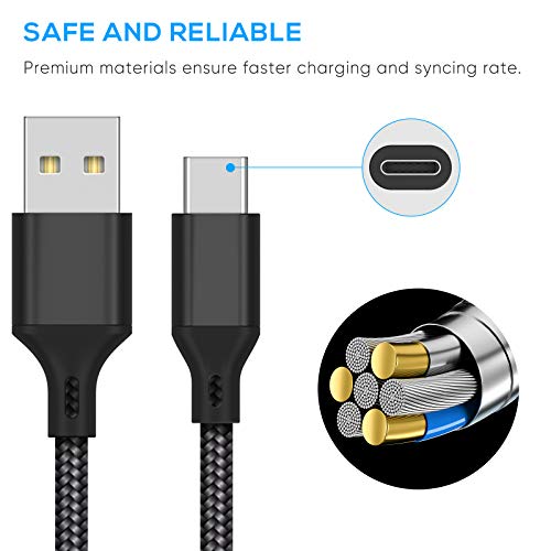 FASTSNAIL Cable de carga para controlador PS5, cable de carga tipo C de 10 pies de largo para Xbox Series X/S y Nintendo Switch Pro Contoller, cable de carga de juego (16,4 pies X1 piezas)