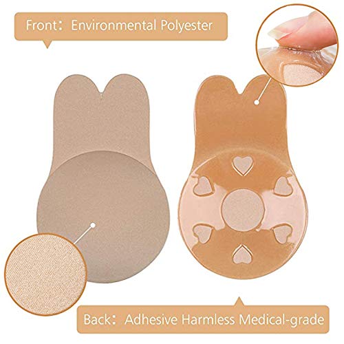 FCHITOP Push-up Sujetador autoadhesivo Sujetador autoadhesivo Sujetador de gel reutilizable para mujer Etiqueta adhesiva invisible sin costuras Sujetador transpirable fino antideslizante