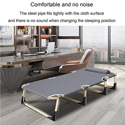 FCXBQ Sillón reclinable Plegable Pesado Tumbona de Exterior de Gravedad Cero, Cama Plegable Ajustable Cama Individual portátil Simple Cama de acompañante de Hospital, sillón reclinable Pesado de o