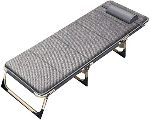 FCXBQ Sillón reclinable Plegable Pesado Tumbona de Exterior de Gravedad Cero, Cama Plegable Ajustable Cama Individual portátil Simple Cama de acompañante de Hospital, sillón reclinable Pesado de o