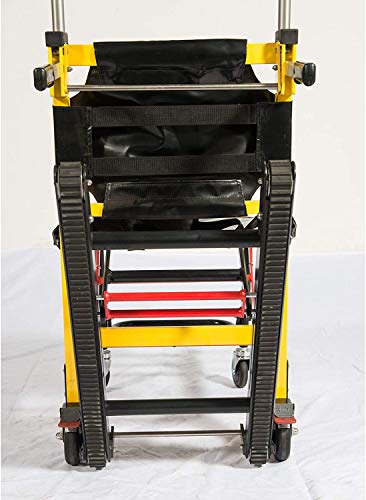 FDSAD Silla médica Plegable EMS Escalera - Elevación Escalera Silla de Ruedas Escalera Silla elevadora Capacidad de Carga 350 lbs Oruga Manual 4 Silla de evacuación Ambulancia