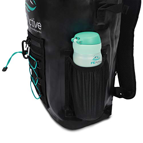 FE Active Mochila Impermeable Dry Bag - Mochila de Senderismo Eco 20L Bolsa Estanca para Acampar y Equipo de Pesca. Bolsa de Viaje, Bolsa de Playa, Pesca, Kayak y Navegación | Diseñada en California