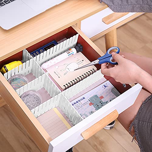 feihao-20 pcs-Organizador de Cajones, Organizadores de Cajones, Cajones Separadores para Almacenar Calcetines, Bufandas, Sujetador