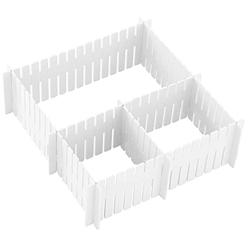 feihao-20 pcs-Organizador de Cajones, Organizadores de Cajones, Cajones Separadores para Almacenar Calcetines, Bufandas, Sujetador