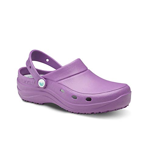 Feliz Caminar Sirocos - Naturfly, Zueco Laboral, Viola, 39 EU