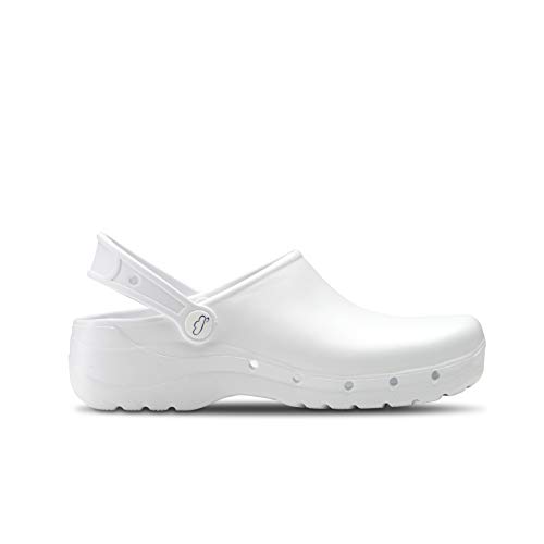 Feliz Caminar - Zueco Sanitario Flotantes Antiestático Blanco, 38