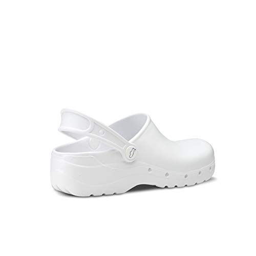Feliz Caminar - Zueco Sanitario Flotantes Antiestático Blanco, 38
