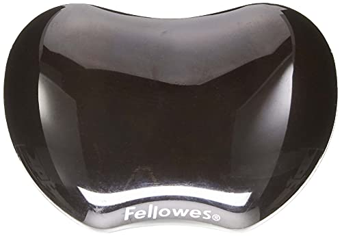 Fellowes Gel Crystals - Reposamuñecas flexible ergonómico, color negro
