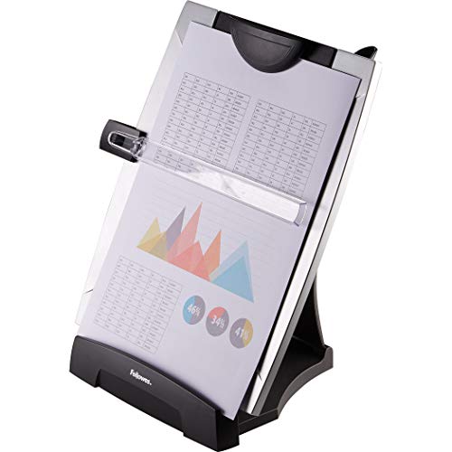 Fellowes Office Suites - Atril de sobremesa 3 en 1, negro/plata