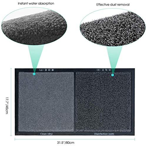 Felpudo de Entrada,Alfombrilla,Superabsorbente para Interiores,Felpudo Exterior,Alfombrillas Antideslizantes para el Hogar y el Hotel para Facilitar la Limpieza del Calzado