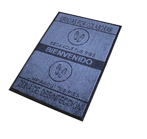 Felpudo desinfectante Calzado - Alfombra Limpia Zapatos para la Entrada, felpudos Entrada casa Originales, moqueta higienizante (70_x_110_cm)