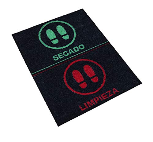 Felpudo desinfectante Calzado - Alfombra Limpia Zapatos para la Entrada, moqueta higienizante (58_x_75_cm)