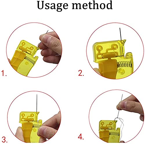 FENGCHUANGE Nhebradora Automática, Con 2 Enhebradores De Plástico, 1 Anillo De Dedal, Enhebrador Simple, Accesorios De Costura, Accesorios De Hilo De Aguja Para Bricolaje