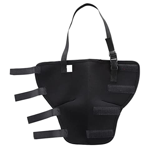 Fenteer Soporte para Articulación de Rodilla de Perro Protector de Codo - Pata Trasera Derecha-Negro S