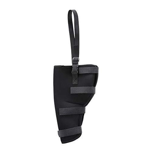 Fenteer Soporte para Articulación de Rodilla de Perro Protector de Codo - Pata Trasera Derecha-Negro S