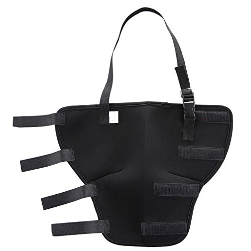 Fenteer Soporte para Articulación de Rodilla de Perro Protector de Codo - Pata Trasera Derecha-Negro S