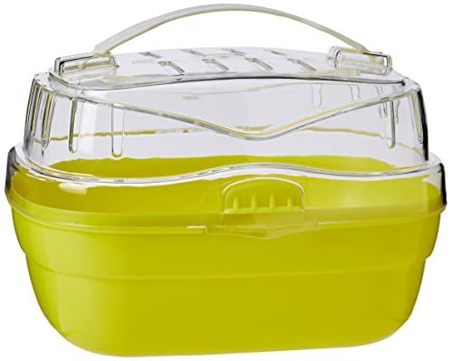 Ferplast Trasportín para hámsteres y otros pequeños roedores ALADINO SMALL Jaula de viaje para roedores y hámsteres, Rejillas de ventilación, Cómoda asa, Cierre seguro, 20 x 16 x h 13,5 cm Verde
