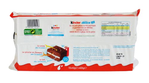 Ferrero Kinder Delice Cacao 42g (paquete de 10)