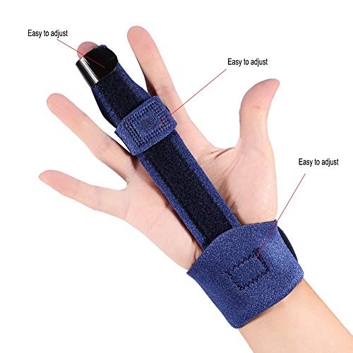 Férula ajustable para los dedos, férula metacarpiana para curar el mazo Soporte para la corrección de los dedos Soporte para alisar curvado, doblado, meñique, pulgar y anillo