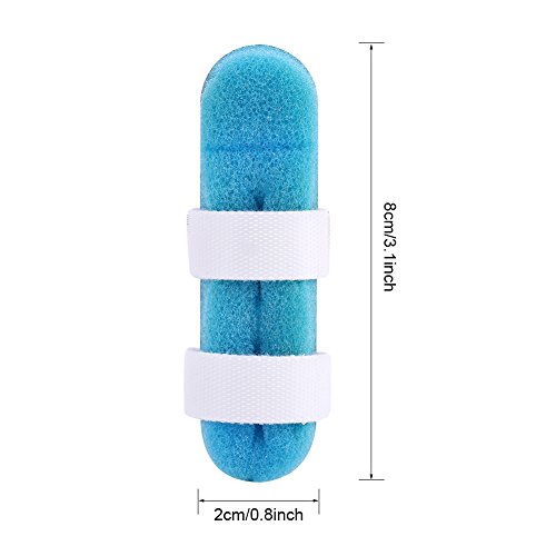 Férula de dedo, férula de rana de dedo de aluminio maleable estable, suave respirable para el dedo casero(S, 12)