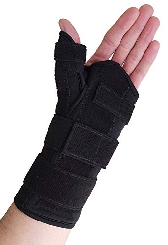 Férula de espica para pulgar y muñequera – Tanto una férula de muñeca como una férula de pulgar para apoyar esguinces, tendinosis, tenosinovitis de De Quervain, fracturas o pulgar gatillo