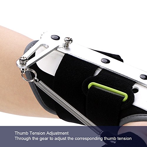 Férula para muñeca y pulgar, dispositivo ortopédico de rehabilitación de dedo ajustable Dispositivo de muñeca de brazo para infarto cerebral Trombosis Accidente cerebrovascular, aprobado por la FDA
