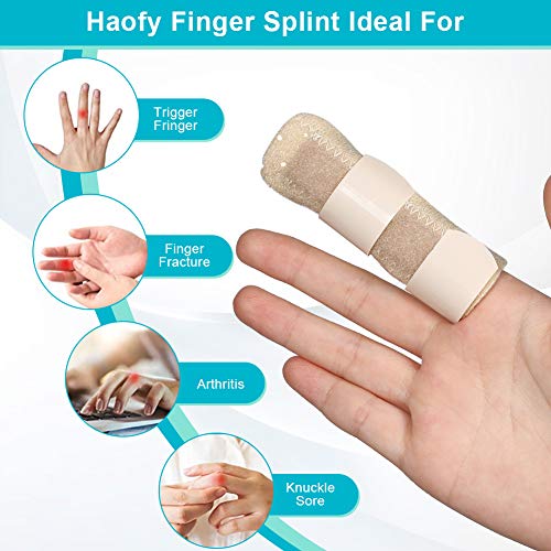 Férulas de dedo de gatillo ajustables, soporte de mano Protección de férulas Protección de férulas Recuperación de lesiones Brace para dedo de mazo, artritis, esguinces de dedo(Piel con agujeros)