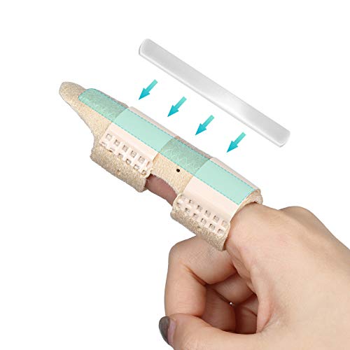 Férulas de dedo de gatillo ajustables, soporte de mano Protección de férulas Protección de férulas Recuperación de lesiones Brace para dedo de mazo, artritis, esguinces de dedo(Piel con agujeros)