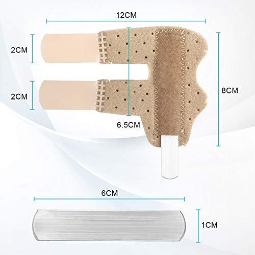 Férulas de dedo de gatillo ajustables, soporte de mano Protección de férulas Protección de férulas Recuperación de lesiones Brace para dedo de mazo, artritis, esguinces de dedo(Piel con agujeros)
