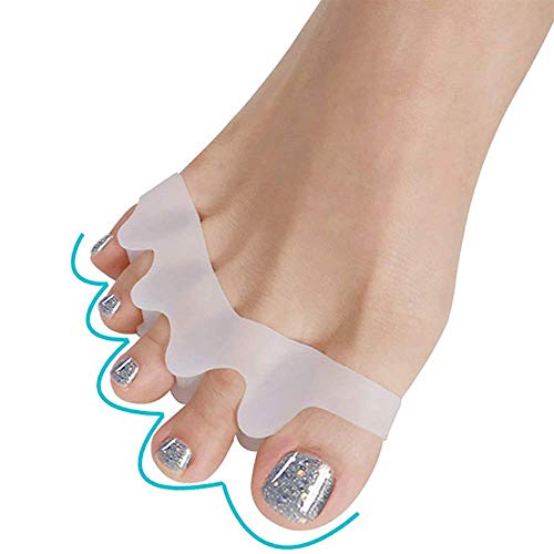 FGA Los Dedos de los pies Mangas Separadores del Dedo del pie para s La Plancha Ayuda a Ajustar el Dedo Gordo del pie para Evitar Que Valgus enderece los Dedos doblados 2PCS