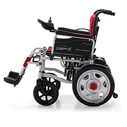 FGVDJ Silla de Ruedas eléctrica Plegable Ligera 34 kg, y el Uso de un Uso Potente, la Silla de Ruedas eléctrica es Conveniente para Uso Familiar y al Aire Libre Confo
