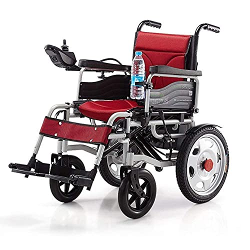 FGVDJ Silla de Ruedas eléctrica Plegable Ligera 34 kg, y el Uso de un Uso Potente, la Silla de Ruedas eléctrica es Conveniente para Uso Familiar y al Aire Libre Confo