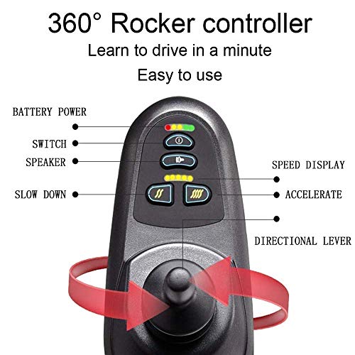 FGVDJ Silla de Ruedas eléctrica portátil Ligera Plegable Inteligente Compacto automático Scooter para Ancianos discapacitados Coche Solo 23 kg
