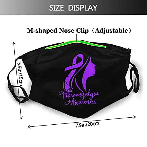 Fibromialgia Awarenfor A Fibromialgia Warriors Face M-A-S-K Bufanda a prueba de polvo reutilizable ajustable lavable Bandana