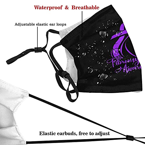 Fibromialgia Awarenfor A Fibromialgia Warriors Face M-A-S-K Bufanda a prueba de polvo reutilizable ajustable lavable Bandana