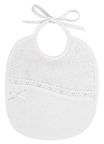 FILET AM280W Babero, Blanco, Talla única Unisex niños
