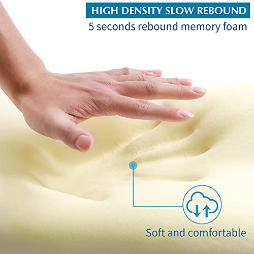Findigit Almohadas Viscoelastica para cama, Almohada de espuma viscoelástica de doble cara, Almohada Cervica, Almohada ortopédica, Funda de almohada de nailon para verano con Funda de Almohada Lavable
