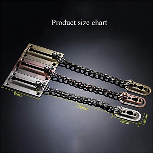 FINDYU Hardware Cadena para Puerta, Cadena De Puerta De Seguridad De Acero Inoxidable 304 BYDNBY Cadena De Seguridad De Bloqueo De Cerradura De Puerta Cerraduras (Color : B×2)