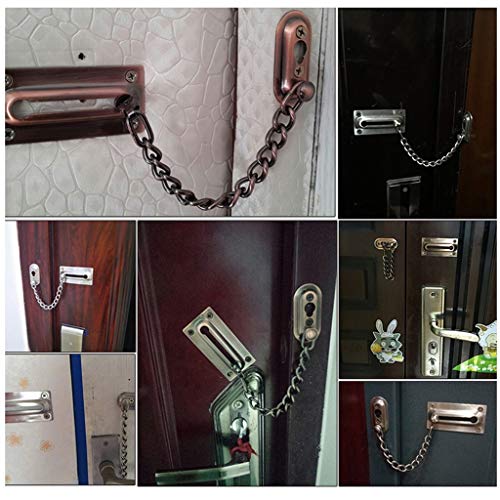 FINDYU Hardware Cadena para Puerta, Cadena De Puerta De Seguridad De Acero Inoxidable 304 BYDNBY Cadena De Seguridad De Bloqueo De Cerradura De Puerta Cerraduras (Color : B×2)