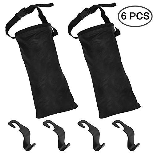 FineGood 2 de basura pack de coches Bolsas con reposacabezas del asiento trasero de ganchos, colgantes del asiento trasero de bolsas de basura para el coche