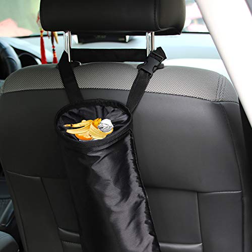 FineGood 2 de basura pack de coches Bolsas con reposacabezas del asiento trasero de ganchos, colgantes del asiento trasero de bolsas de basura para el coche