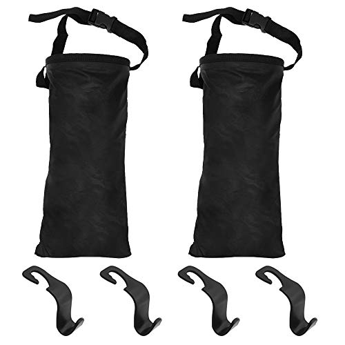 FineGood 2 de basura pack de coches Bolsas con reposacabezas del asiento trasero de ganchos, colgantes del asiento trasero de bolsas de basura para el coche