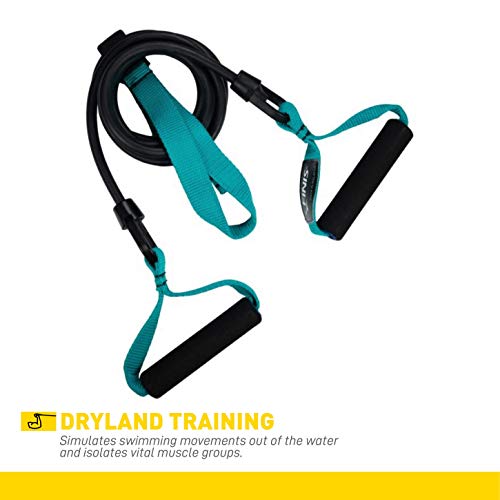 Finis Training Equiptment Dry Land Cord Medium Cuerda de Entrenamiento en seco para natación, Unisex, Verde