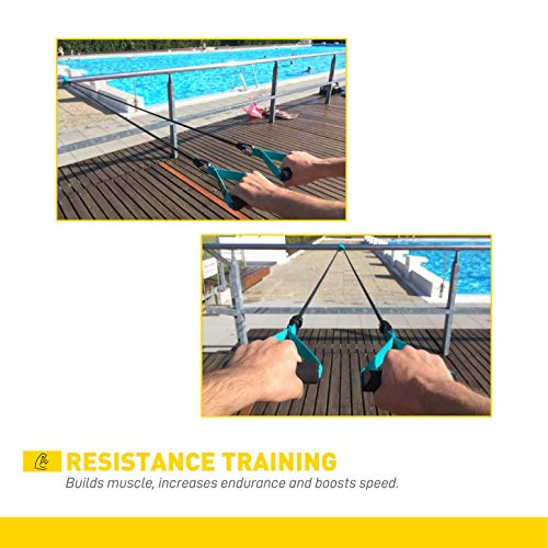 Finis Training Equiptment Dry Land Cord Medium Cuerda de Entrenamiento en seco para natación, Unisex, Verde