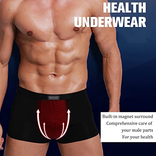 FJL 3/5/7 Piezas Pantalones Cortos para el Cuidado de la Salud de Terapia Magnética Calzoncillos Tipo Bóxer para Hombre Mejorar la Vida Comodidad Suave y Transpirable (Color : 3pcs, Size : 3XL)