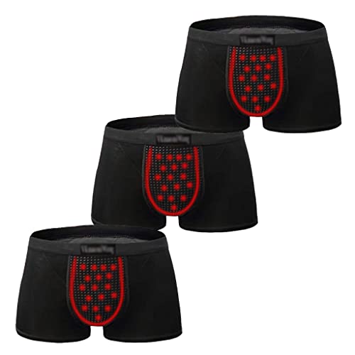 FJL 3/5/7 Piezas Pantalones Cortos para el Cuidado de la Salud de Terapia Magnética Calzoncillos Tipo Bóxer para Hombre Mejorar la Vida Comodidad Suave y Transpirable (Color : 3pcs, Size : 3XL)