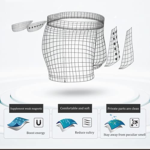 FJL Multipack de Pantalones Interiores Sexy Negros Calzoncillos Tipo Bóxer para el Cuidado de la Salud de Magnetoterapia Pantalón Corto de Aumento Cómodo Todo el Día para Hombre