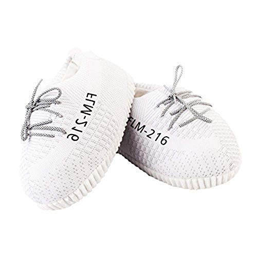 Flamingueo Zapatillas de Casa - Zapatillas Casa Mujer, Zapatillas Casa Hombre, Zapatillas Invierno Mujer y Hombre, Zapatillas Casa Divertidas, Zapatillas Casa Originales (Blancas)