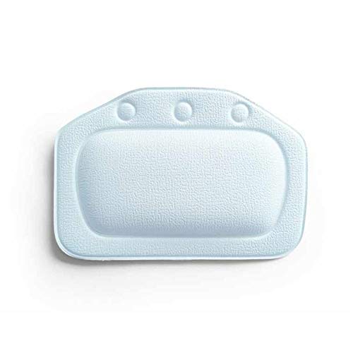 Fleymu PVC Almohada Baño con Ventosas Antideslizante Bañera Reposacabezas Ergonómico Suave Impermeable Mullida Soporte para Cuello Cómoda Que Soporta Perfectamente la Cabeza, los Hombros Alfombra Baño